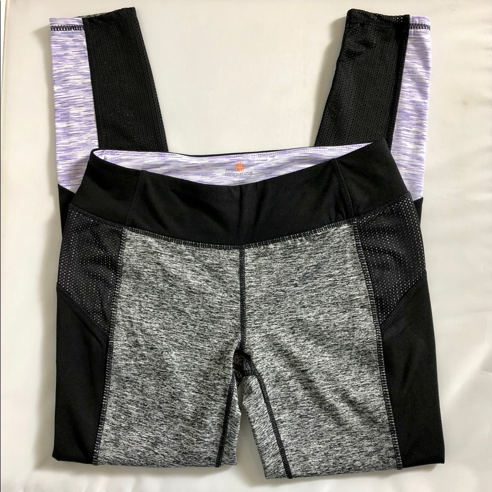 Tangerine Workout Small Black Lilac Leggings NWT